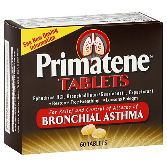 Primatene Intermittent Asthma Reformulated Tablets - 60 Count
