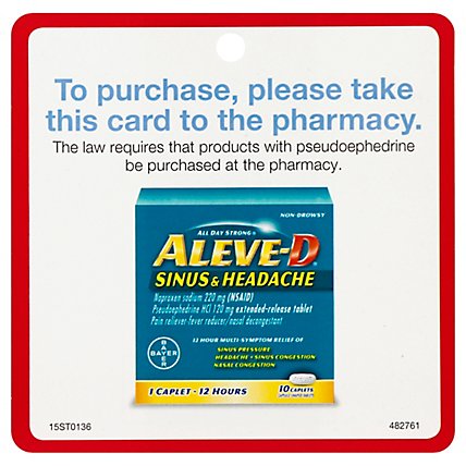 Aleve-D Sinus & Headache Tablets - 10 Count - Star Market