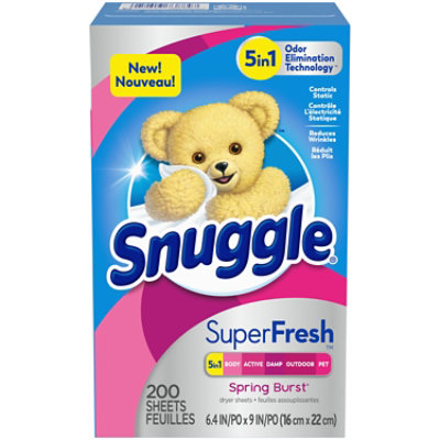 Snuggle SuperFresh Spring Burst Fabric Softener Dryer Sheets - 200 Count - Image 2