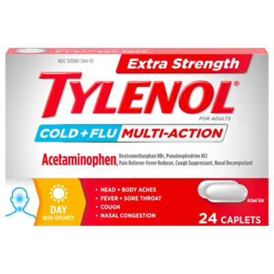 Tylenol Extra Strength Cold & Flu Tablets - 24 Count