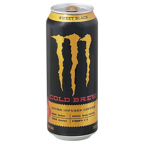 Monster Energy Java Nitro Cold Brew Sweet Black Energy + Coffee - 13.5 Fl. Oz.