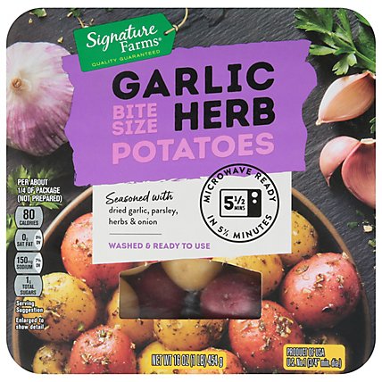 Signature Farms Potatoes Bite Size Garlic Herb - 16 OZ - Image 3