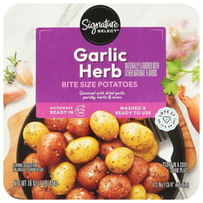 Signature Farms Potatoes Bite Size Garlic Herb - 16 OZ - Image 1