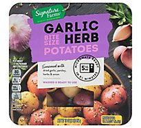 Signature Farms Potatoes Bite Size Garlic Herb - 16 OZ