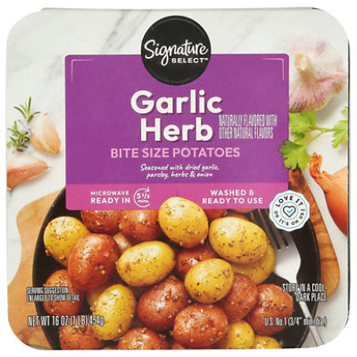Signature Farms Potatoes Bite Size Garlic Herb - 16 OZ