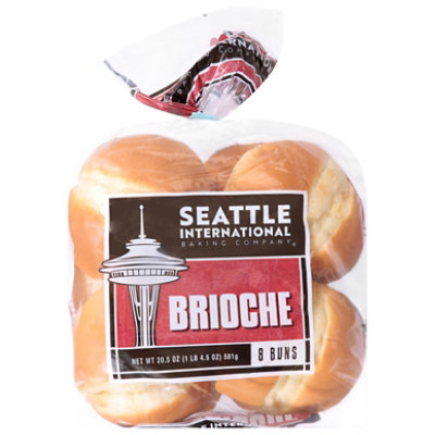 Seattle International Brioche Bun 8's - 8 CT