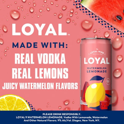 Loyal 9 Watermelon Lemonade In Cans - 4-12 FZ - Image 3