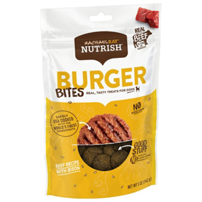 Rachael Ray Nutrish Burger Bites Beef Recipe With Bison Dog Treats - 5 OZ - Image 1