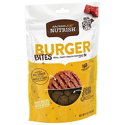 Rachael Ray Nutrish Burger Bites Beef Recipe With Bison Dog Treats - 5 OZ