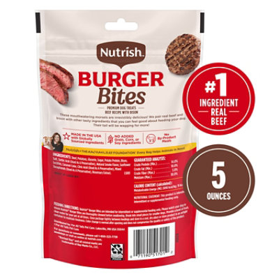 Rachael Ray Nutrish Burger Bites Beef Recipe With Bison Dog Treats - 5 OZ - Image 2