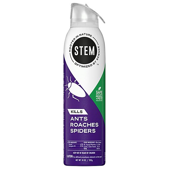 STEM Kills Ants Roaches And Spiders Plant Based Bug Spray - 10 Oz