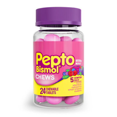 Pepto Bismol Chews Berry Mint Flavor - 24 CT - Image 1