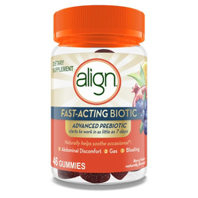 Align Advanced Prebiotic Supplement Fast-acting Biotic Gummies Works In As Little As 7 Days - 46 CT - Image 1