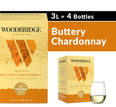 Woodbridge Buttery Chardonnay White Wine Box - 3 Liter - Image 1