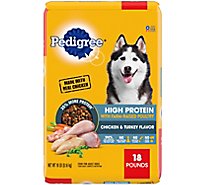 Pedigree Chicken and Turkey Flavor High Protein Adult Dry Dog Food - 18 Lb