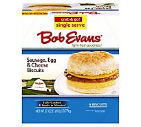 Bob Evens Sausage, Egg & Cheese Biscuits - 18 OZ