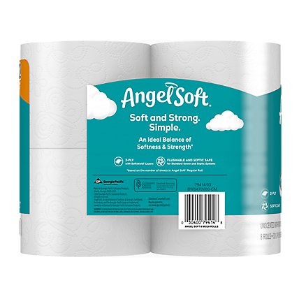 Angel Soft Bath Tissue 8 Mega Rls Brick - 320 CT - Image 4