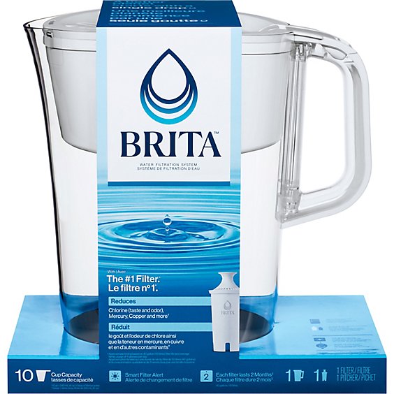 Brita Large 10 Cup Water Filter Pitcher with 1 Standard Filter - Each