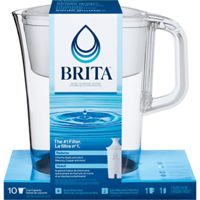 Brita Large 10 Cup Water Filter Pitcher with 1 Standard Filter Each