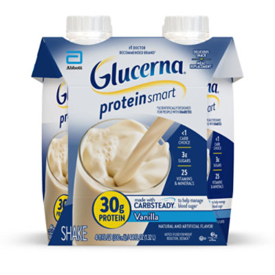 Glucerna Protein Smart Vanilla Nutritional Shake Box - 4-11 Fl. Oz.