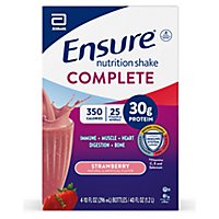 Ensure Complete Strawberry Nutrition Shake - 4-10 Fl. Oz. - Image 1
