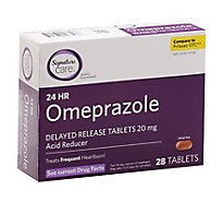 Signature Care Omeprazole Acid Reducer 24hr Tabs - 28 CT