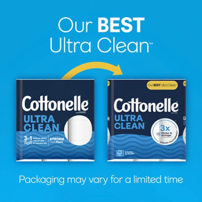 Cottonelle Ultra Clean Toilet Paper Mega Rolls - 6 Count - Image 1
