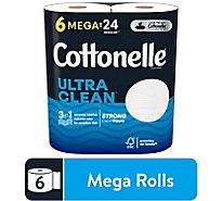 Cottonelle Ultra Clean Toilet Paper Mega Rolls - 6 Count