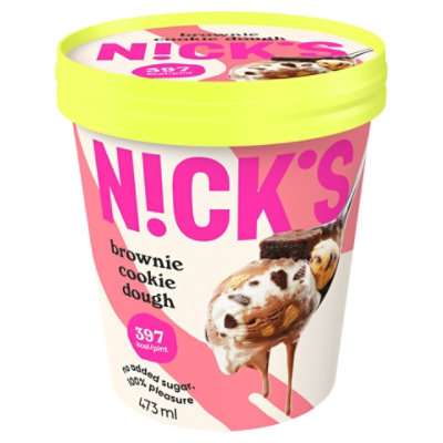 Nick's Brownie Cookie Dough Ice Cream - 16 Oz