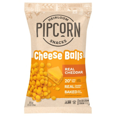 Pipcorn Cheddar Cheese Balls - 4.5 OZ - Image 1