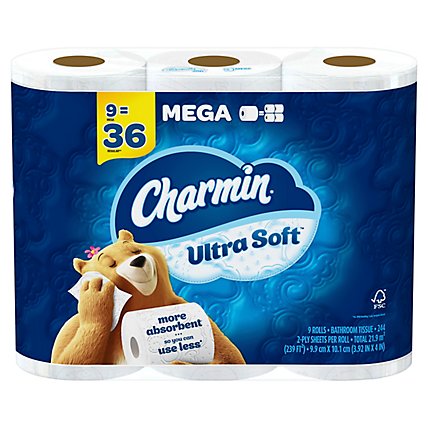 Charmin Bath Tissue Ultra Soft 9 Mega Rl - 9 RL - Image 2