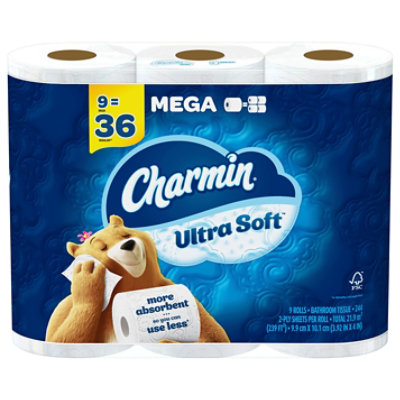 Charmin Bath Tissue Ultra Soft 9 Mega Rl - 9 RL