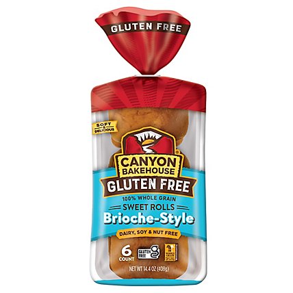 Canyon Bakehouse Brioche-Style Sweet Gluten Free Brioche Dinner Rolls Fresh 6 Count - 14 Oz - Image 2
