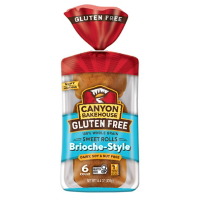 Canyon Bakehouse Brioche-Style Sweet Gluten Free Brioche Dinner Rolls Fresh 6 Count - 14 Oz - Image 1