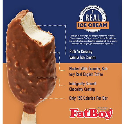 The Original Fatboy Toffee Sundae On A Stick Ice Cream Bar. Six Bars Per Pack - 15 FZ - Image 6
