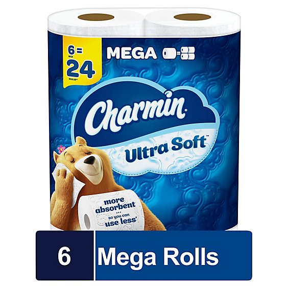 Charmin Bath Tissue Ultra Soft 6 Mega Rl - 6 RL
