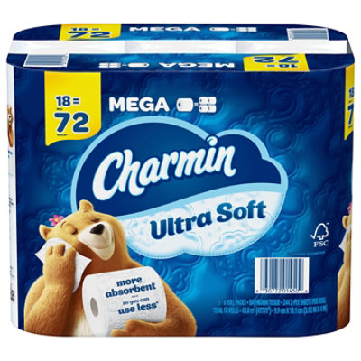 Charmin Bath Tissue Soft Mega Roll - 18 Roll - Albertsons