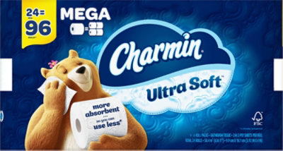 Charmin Bath Tissue Ult Soft Mega - 24 Roll - Image 2