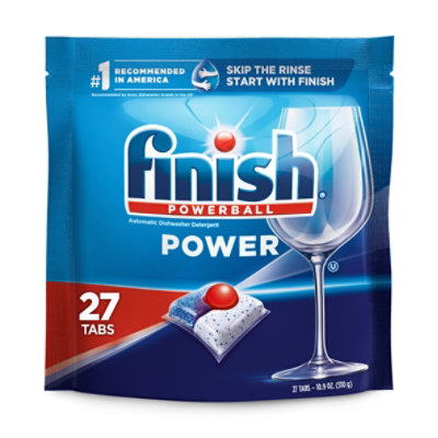 Finish Power Dishwasher Detergent - 27 Count - Image 1