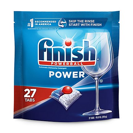 Finish Power Dishwasher Detergent - 27 Count - Image 1