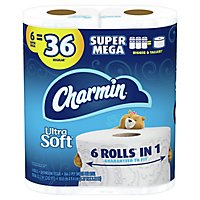 Charmin Bath Tissue Ult Soft 6 Sup Mega - 6 RL - Image 2