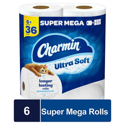 Charmin Bath Tissue Ult Soft 6 Sup Mega - 6 RL