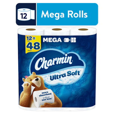 Charmin Bath Tissue Ultra Soft Mega - 12 Roll