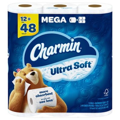 Charmin Bath Tissue Ultra Soft Mega - 12 Roll