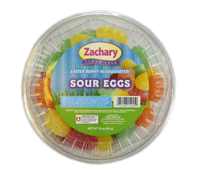 Zachary Confections Inc Easter Sour Eggs Tub - 1 LB - Image 1