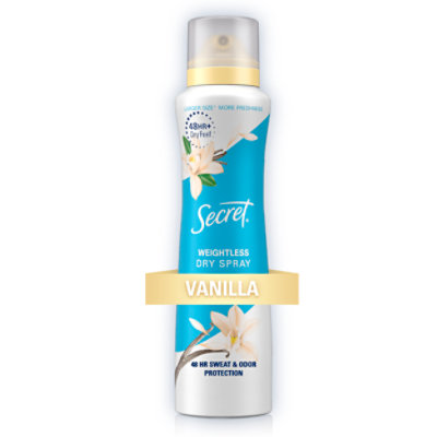 Secret Antiperspirant Deodorant Spray Vanilla - 4.1 OZ - Image 1