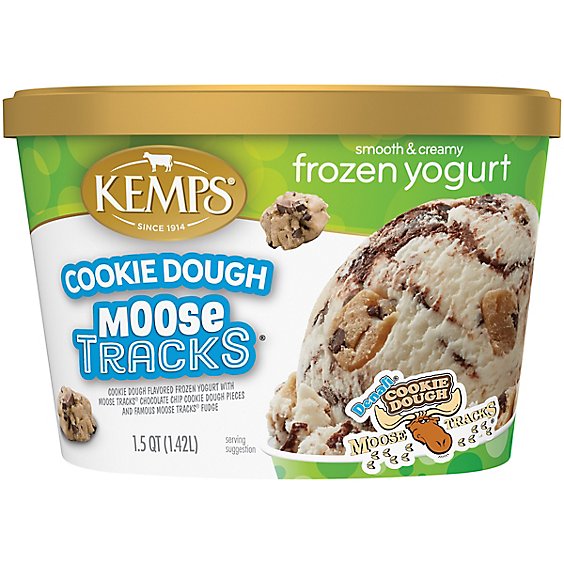 Kemps Cookie Dough Moose Tracks Frozen Yogurt - 48 FZ