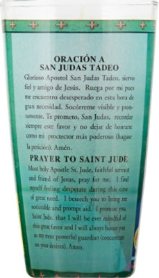 Drinking Glass Candle St. Jude White Wax - EA - Image 4
