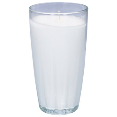 Drinking Glass Candle Clear White Wax - EA - Image 2