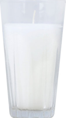 Drinking Glass Candle Clear White Wax - EA - Image 2